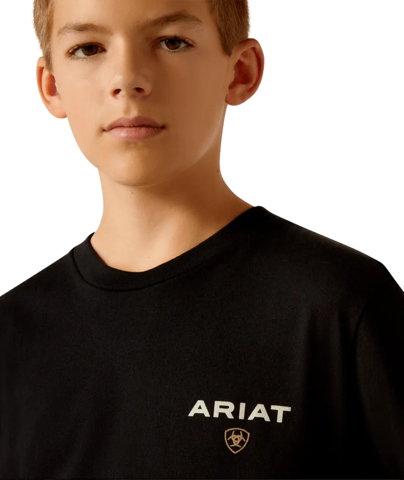 Ariat Boy's Black American Rancher Tee