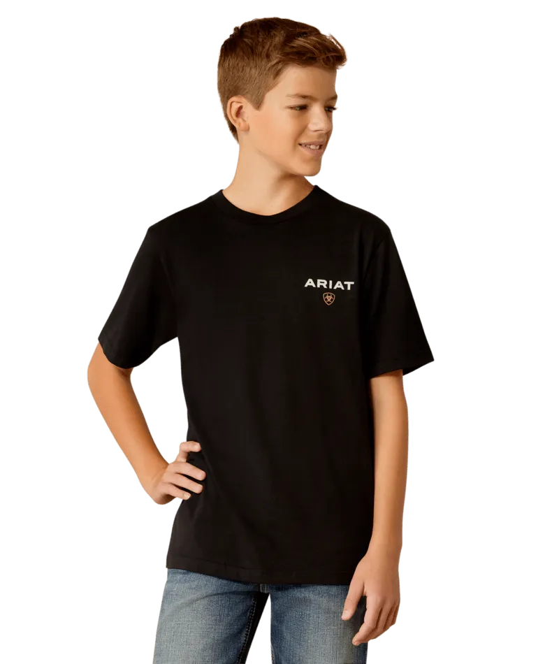 Ariat Boy's Black American Rancher Tee