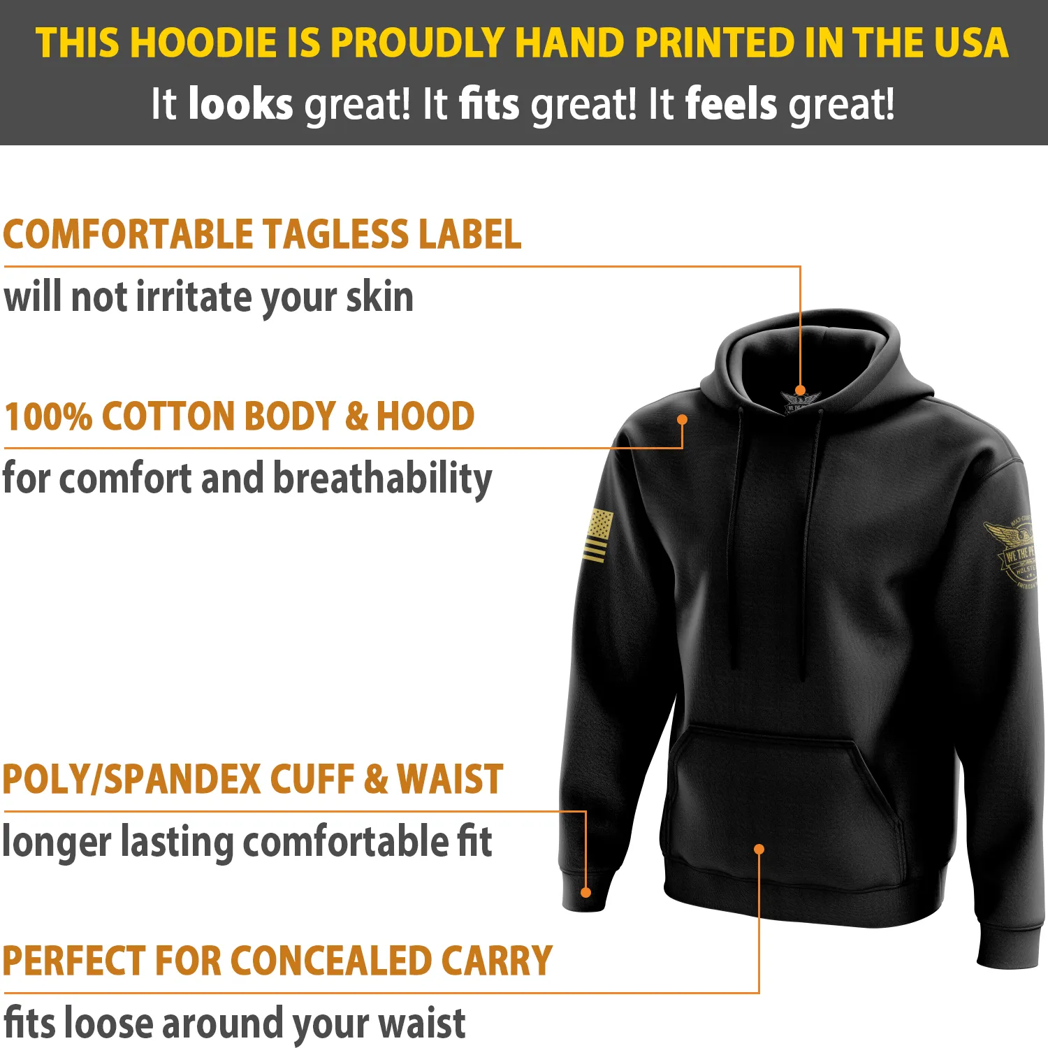 Basic - Black   Gold Hoodie