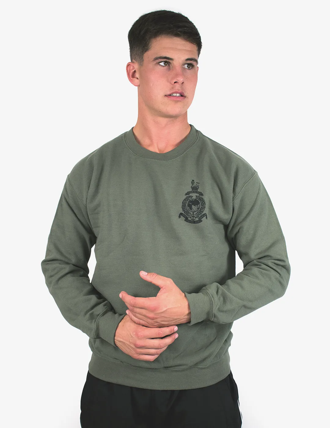 Basic Royal Marines Commando Sweatshirt - Military Green