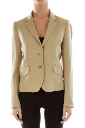 Beige Wool Blazer