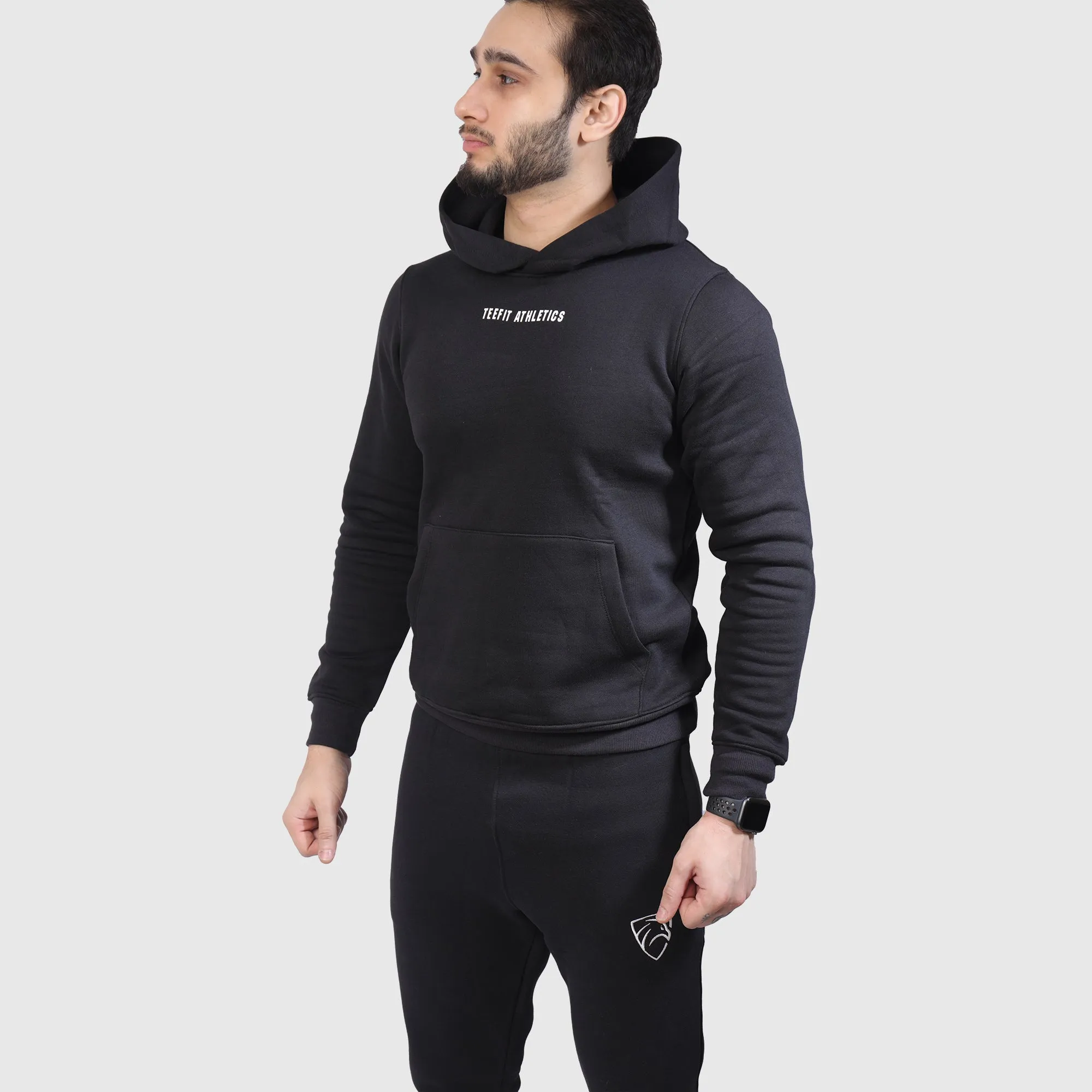 Black Premium Basic Pull Over Tracksuit