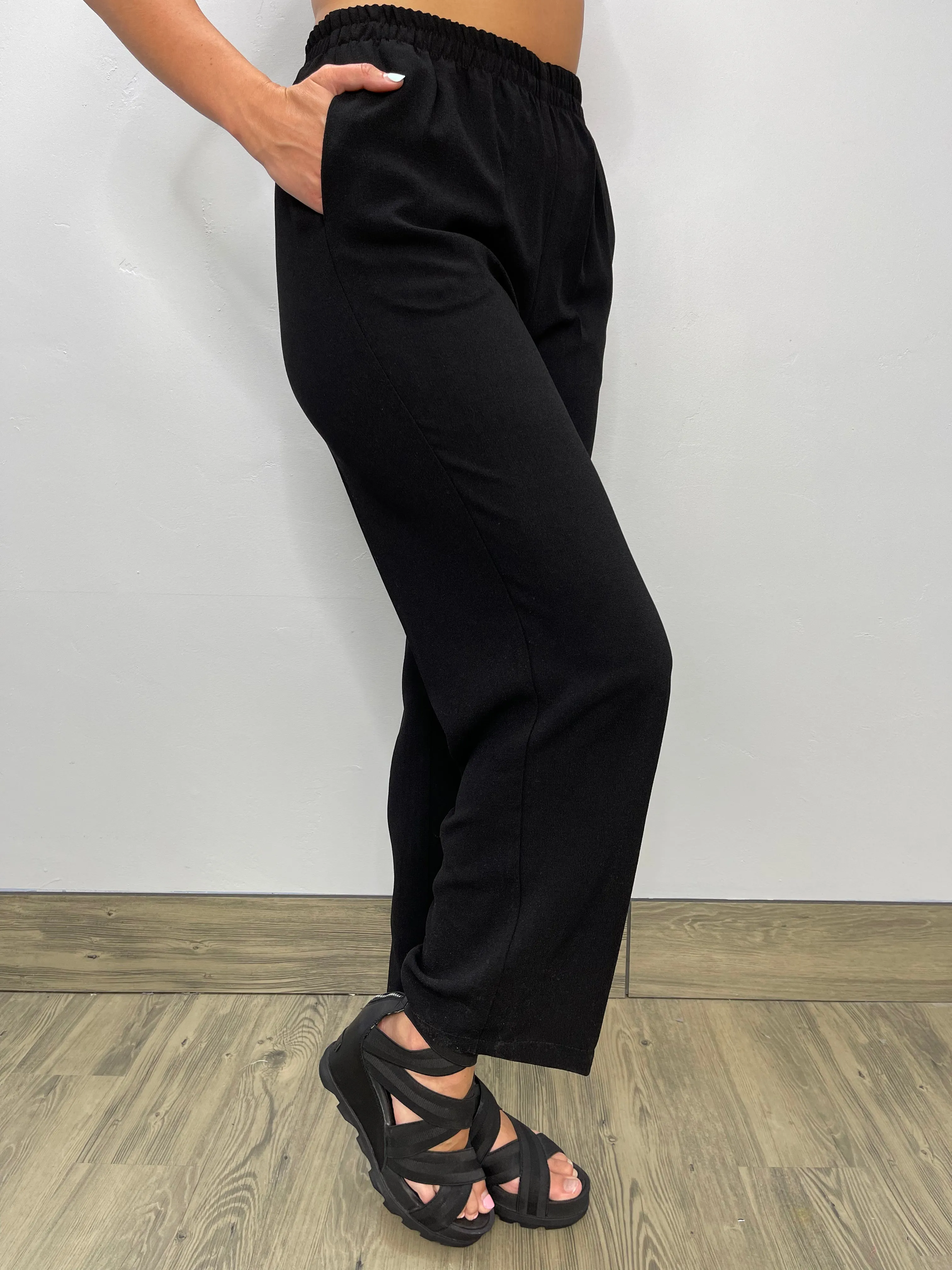 Black Straight Leg Pant