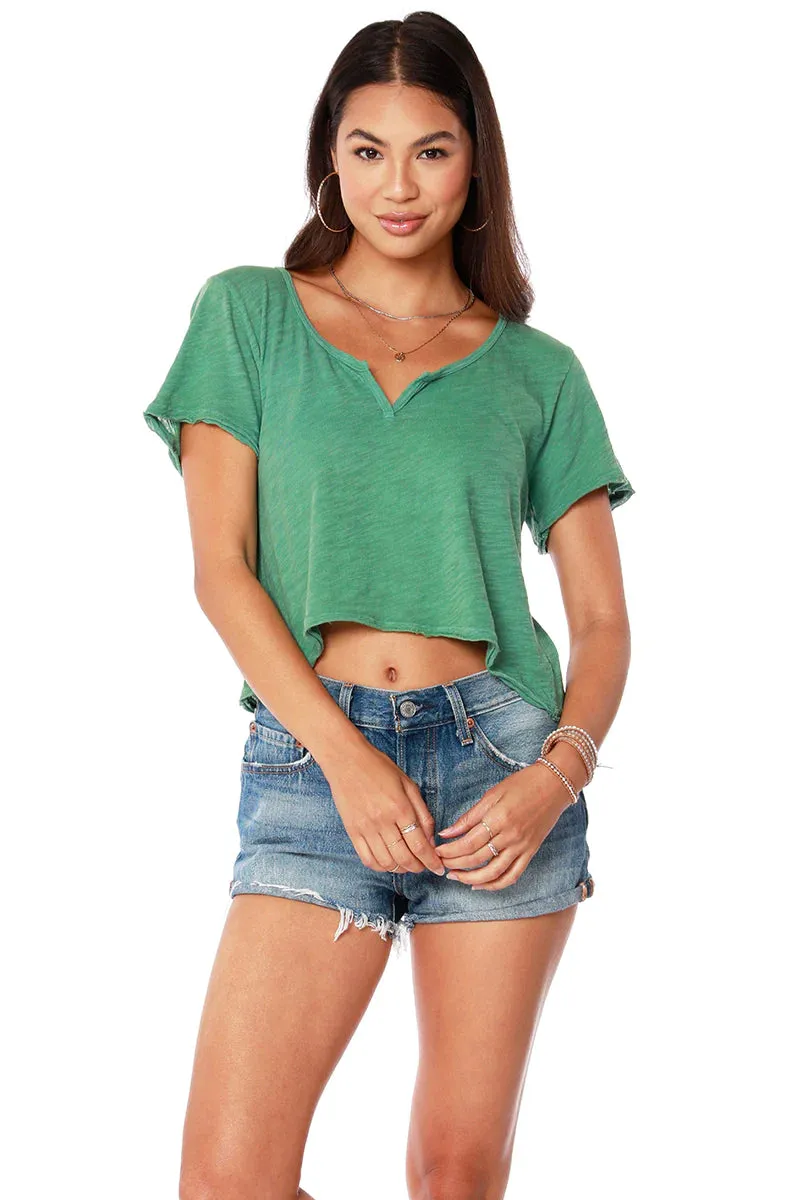 Bobi Vine Boxy Split Neck Tee