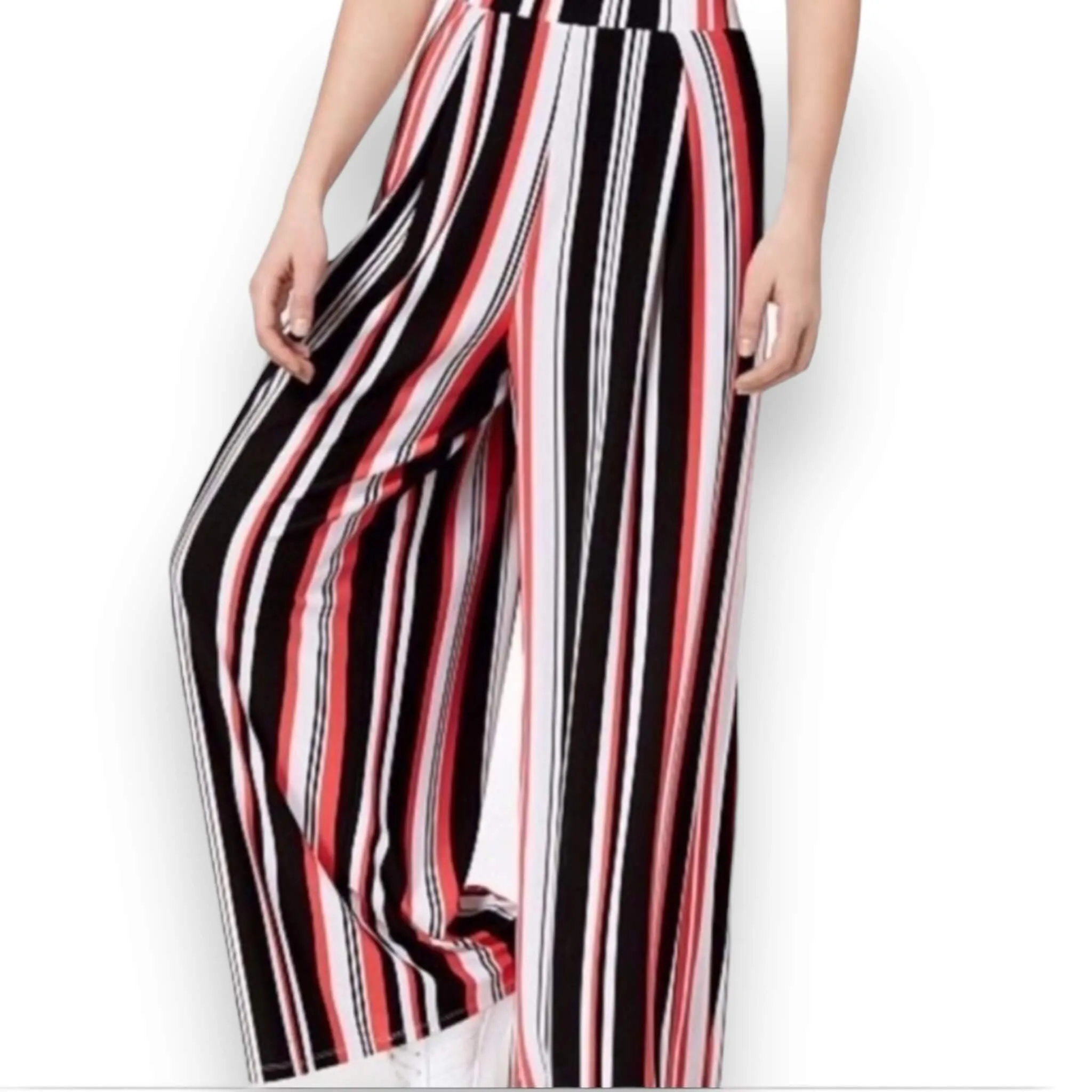 Bold Striped Wide Leg Pants