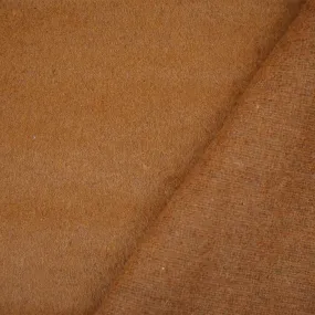 Brown Melton Wool-Poly Brushed Double Woven Jacketing Fabric