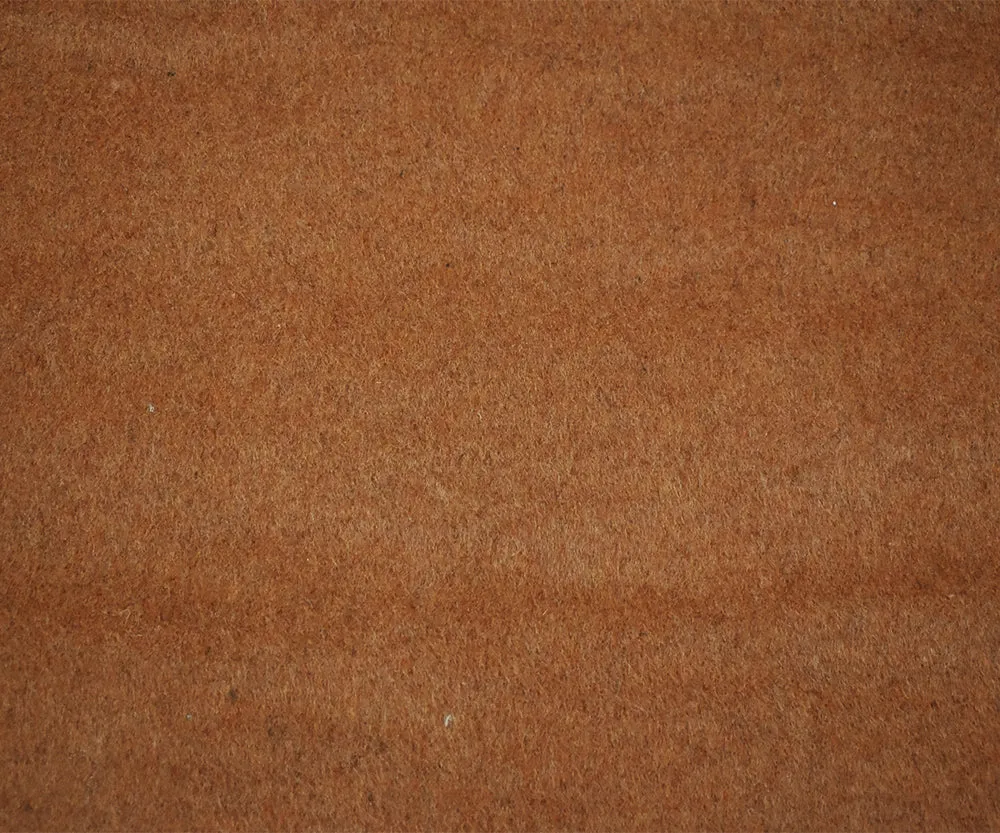 Brown Melton Wool-Poly Brushed Double Woven Jacketing Fabric