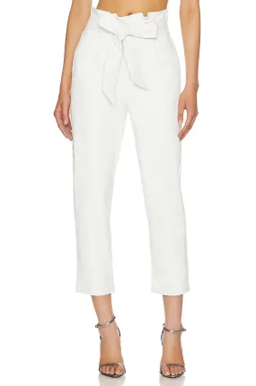 Commando Faux Leather Paperbag Pants, white