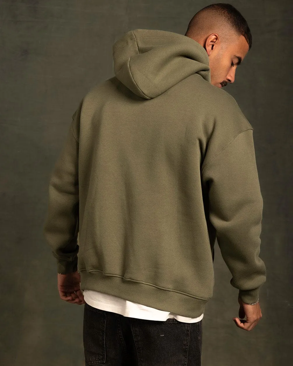 Dark Olive Basic Hoodie