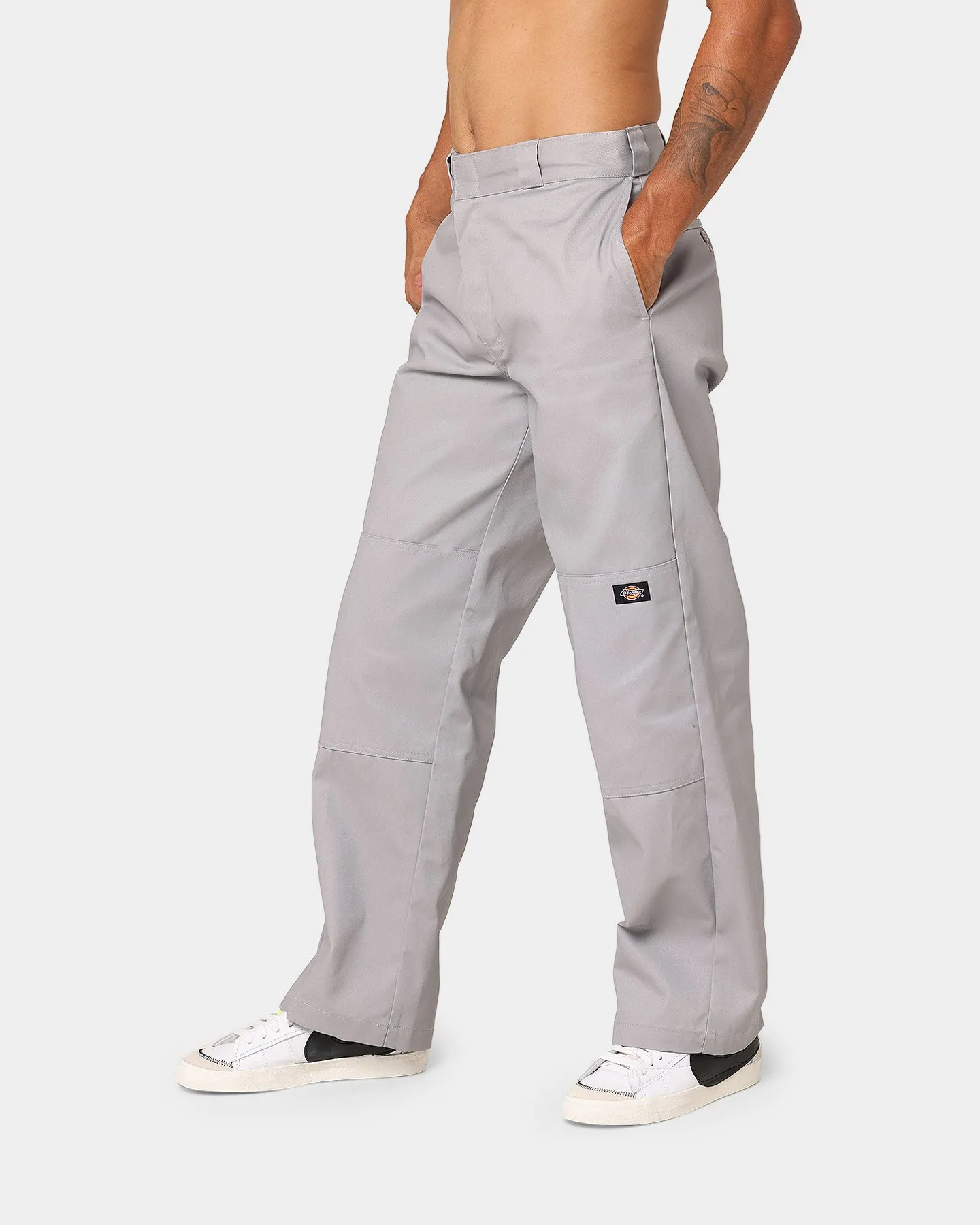 Dickies Loose Double Knee Work Pants Silver