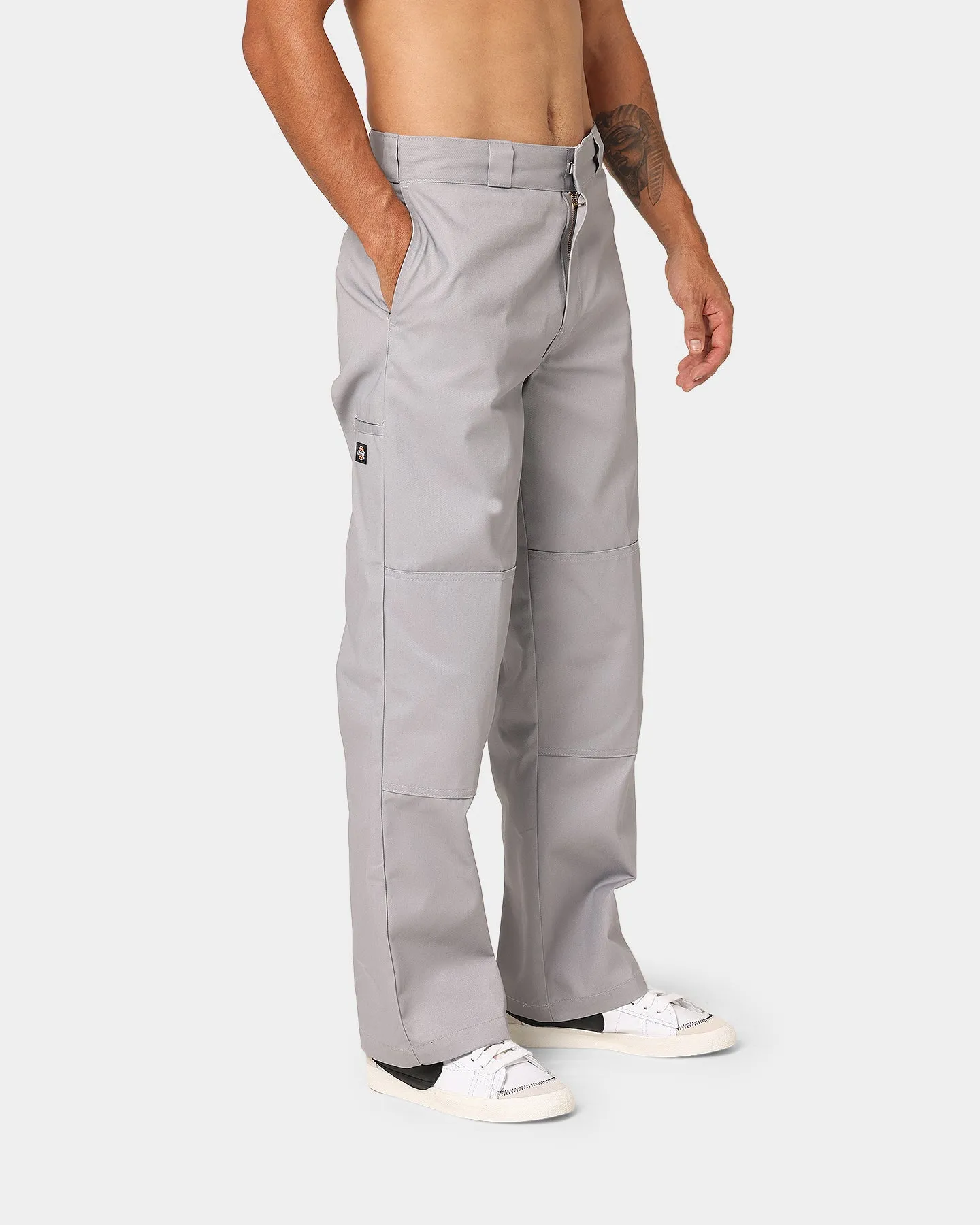 Dickies Loose Double Knee Work Pants Silver