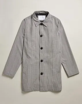 Elmer Checked Mens Mac | Stone Check