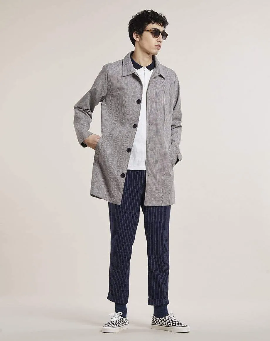 Elmer Checked Mens Mac | Stone Check