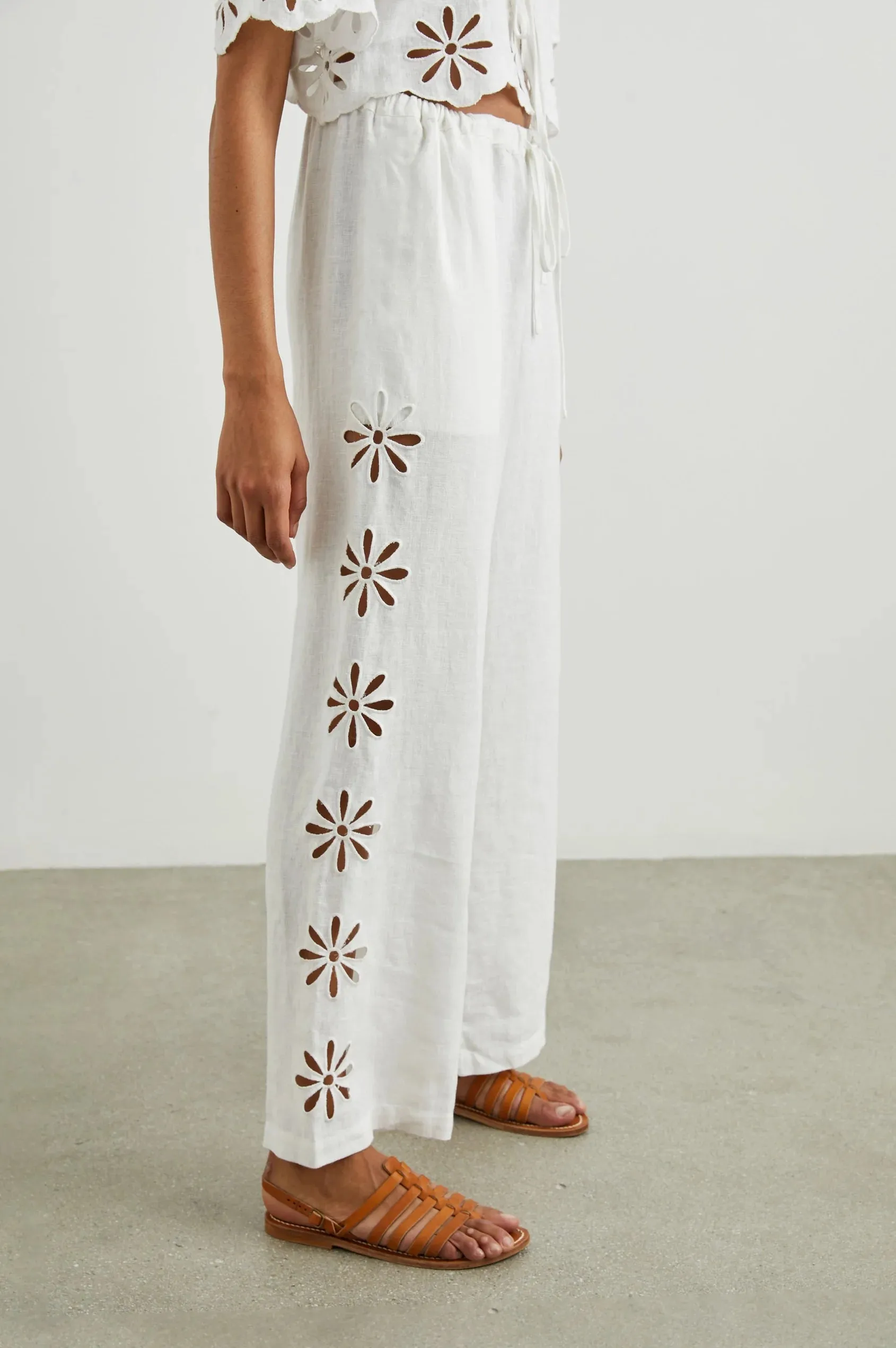 Emmie Pants - White Eyelet