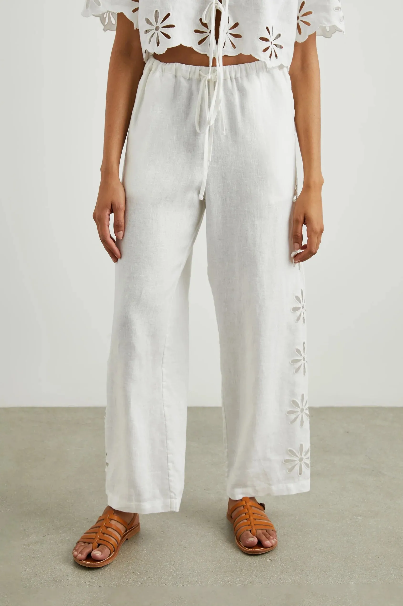 Emmie Pants - White Eyelet