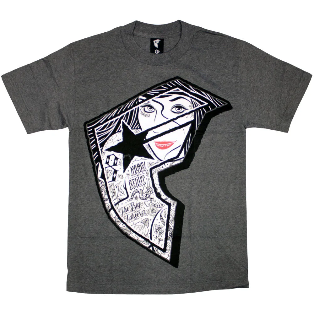 Famous Stars and Straps Rebel8 BOH T-shirt Charcoal Grey