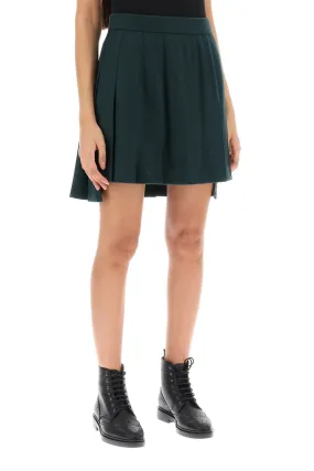 flannel mini pleated skirt