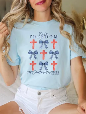 Glamfox - 4th of July Coqeutte Bow Graphic Tee