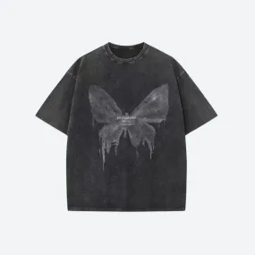 Grunge Distressed Butterfly Tee