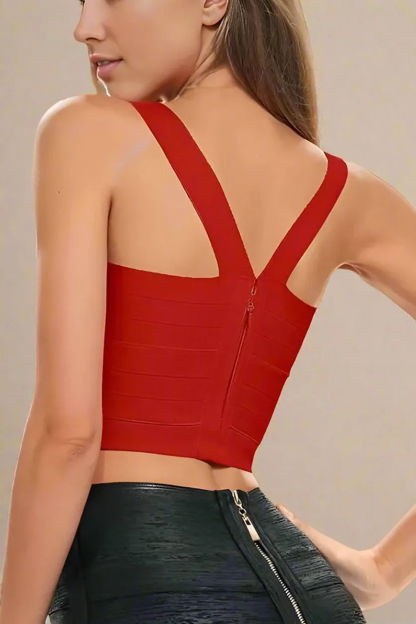 Jay Bandage Crop Top - Lipstick Red