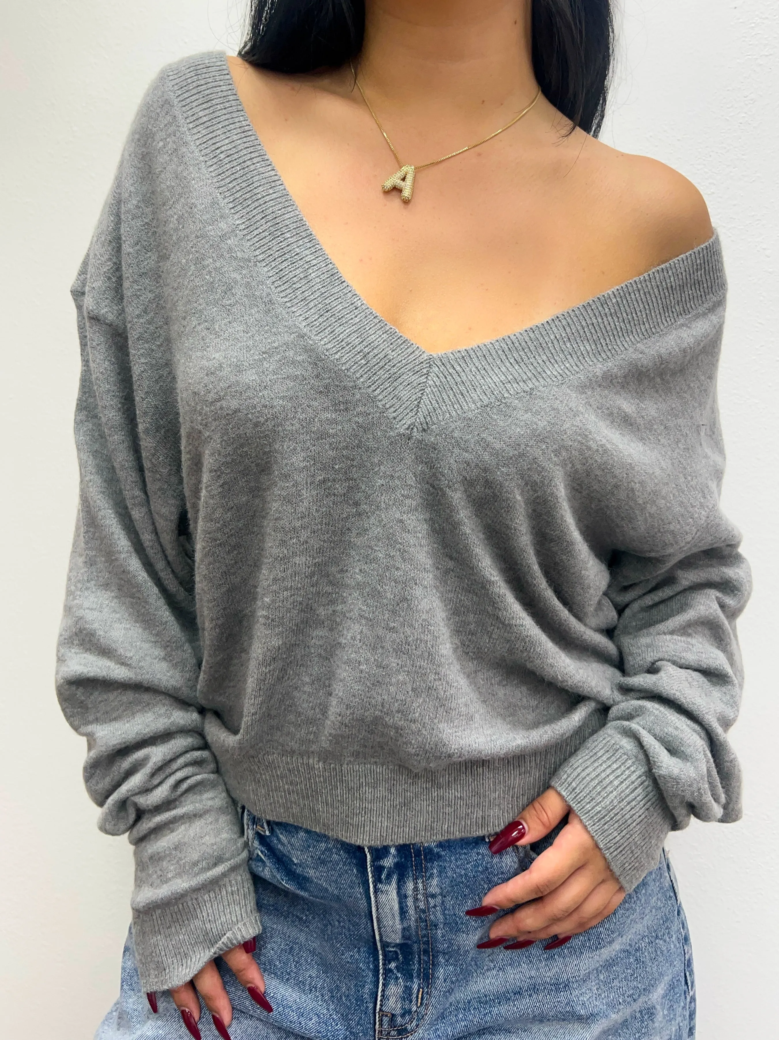 Karissa V-Neck (Grey)