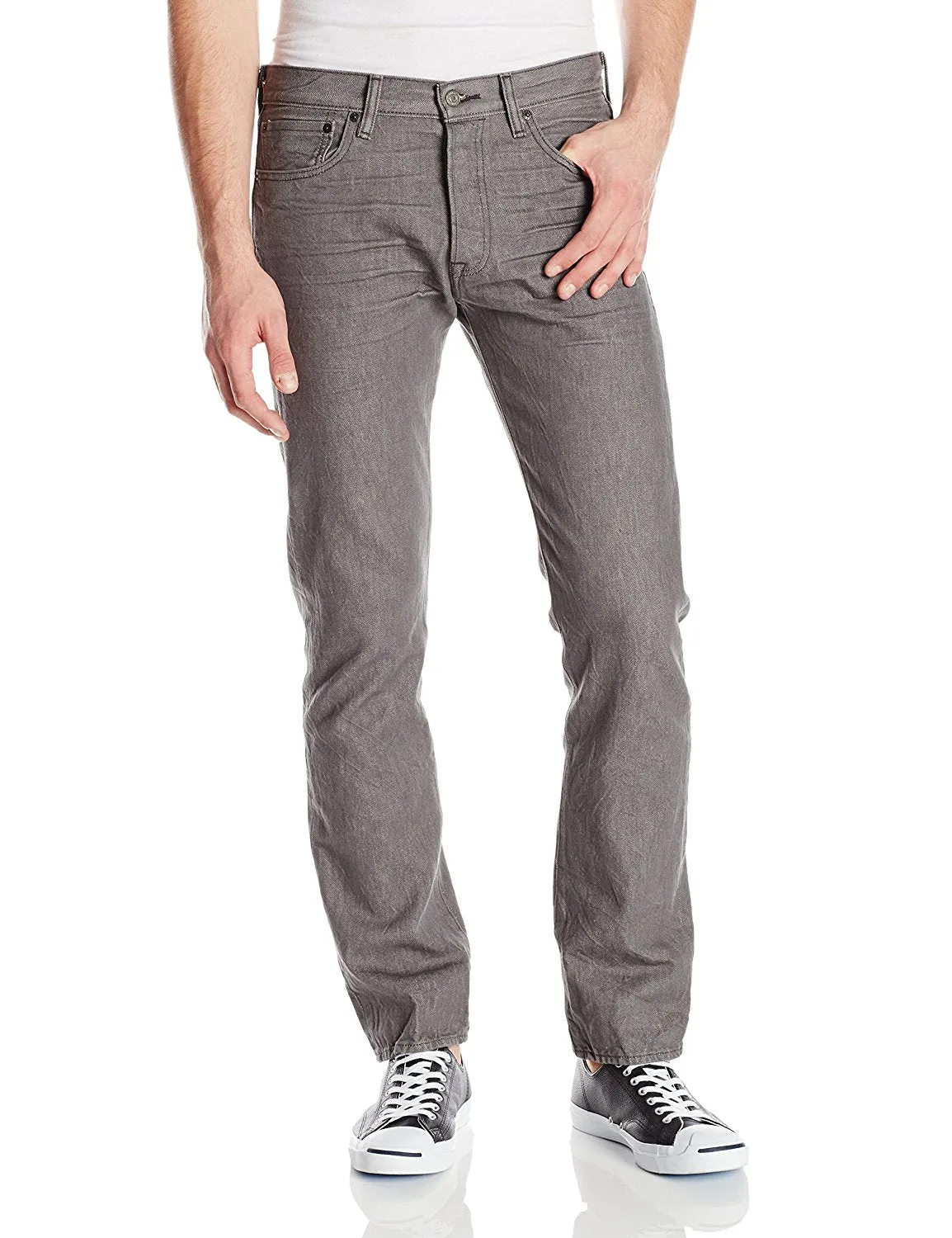 Levi's Men's 501 Original Fit Jean Dimensional Grey