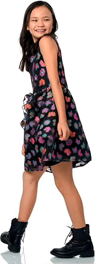 Little I Big Girls Color Block Floral Dress tm38108