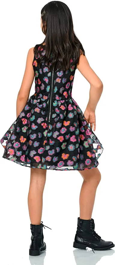 Little I Big Girls Color Block Floral Dress tm38108