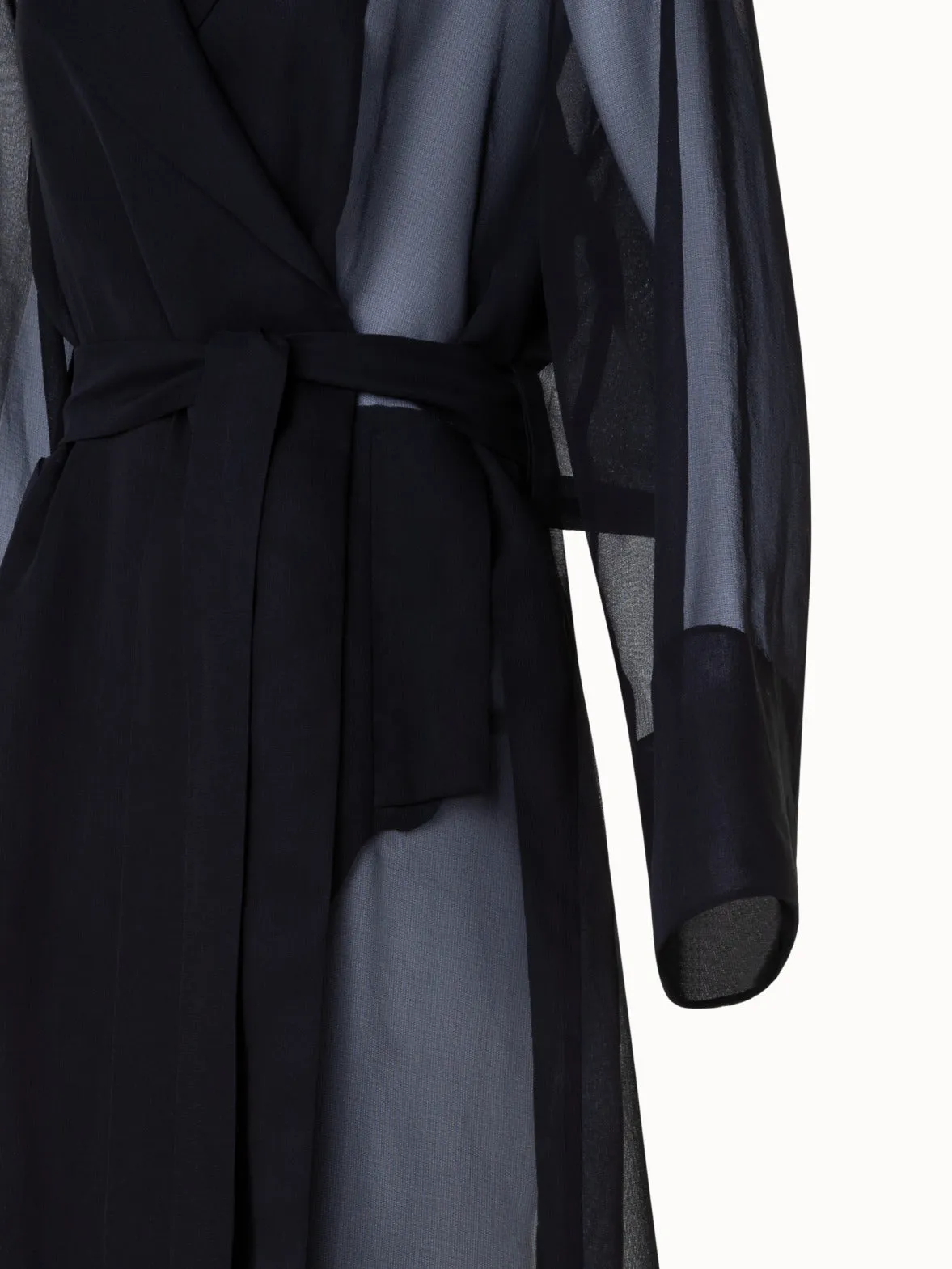 Long Trench Coat in Silk