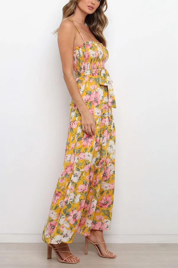 Love In The Air Tiered Floral Maxi Dress