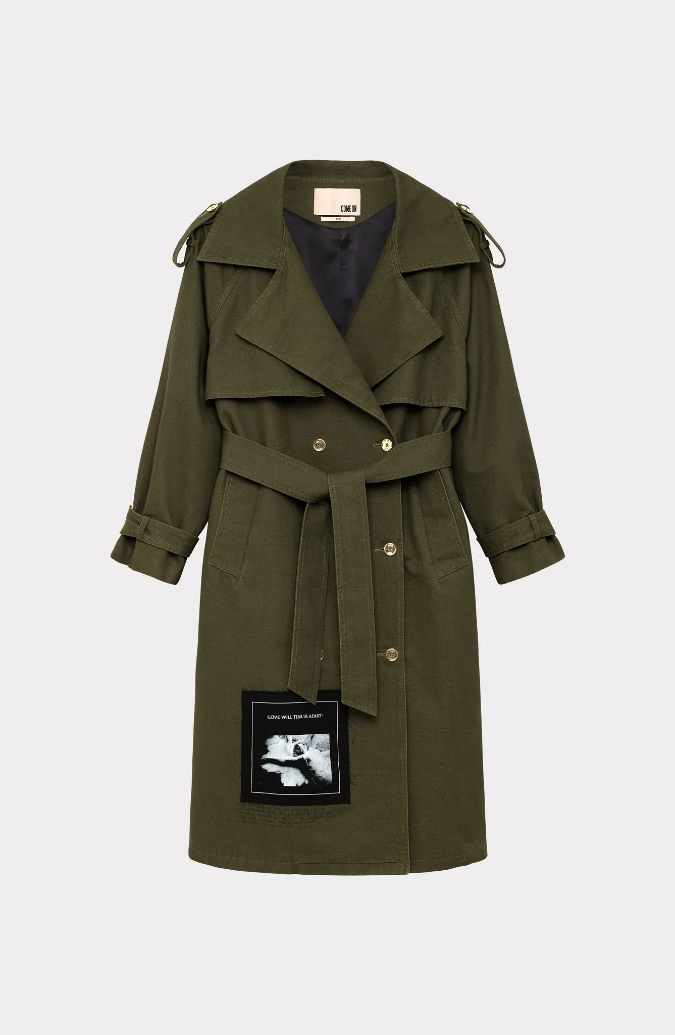 LOVE TRENCH MILITARY GREEN