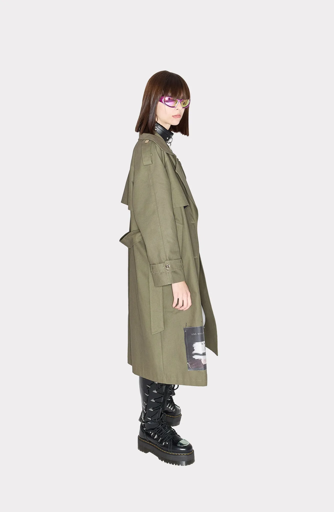 LOVE TRENCH MILITARY GREEN