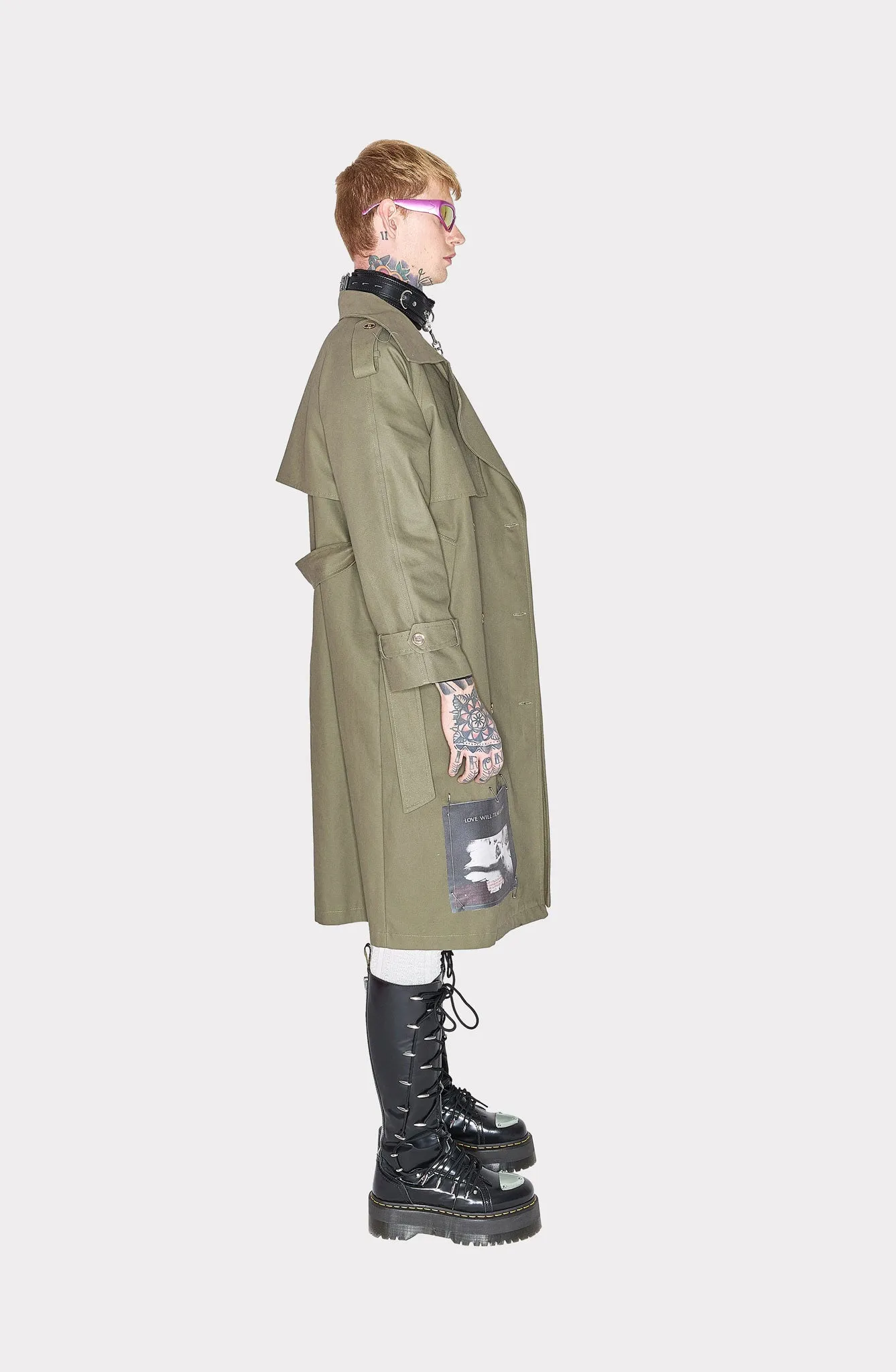 LOVE TRENCH MILITARY GREEN