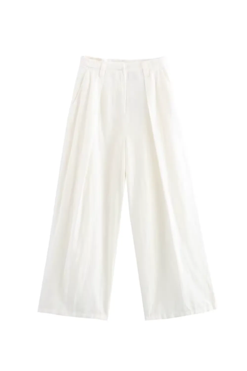 'Melanie' Linen Blend Wide-leg Pants