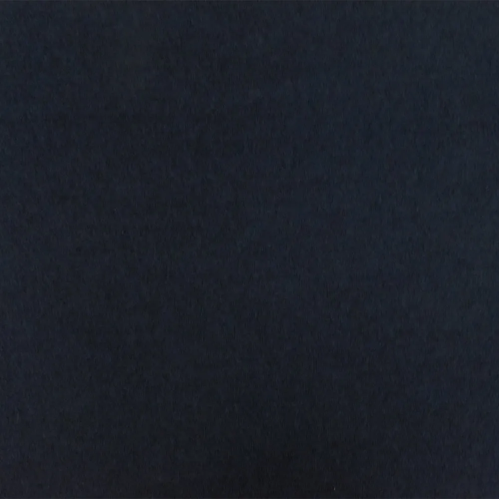 Night Blue Solid Brushed Back Wool-Poly Jersey Knit Fabric