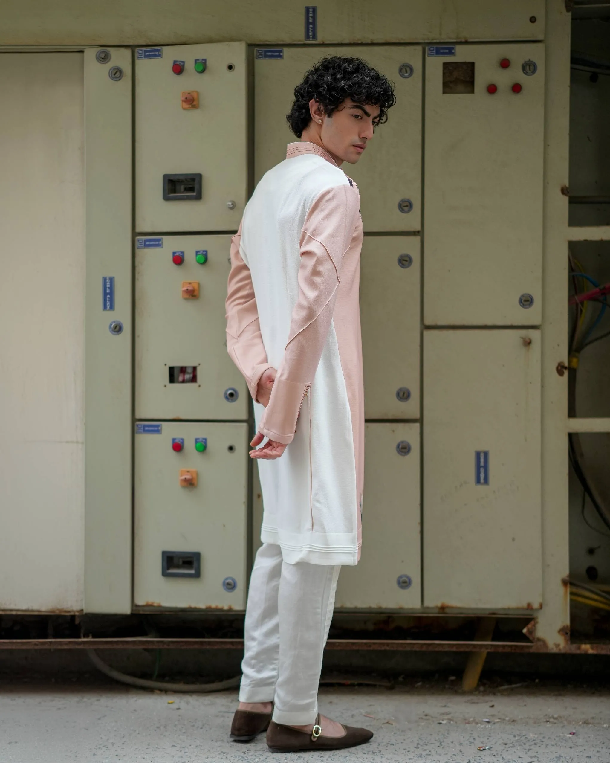 Pale Pink Print Kurta