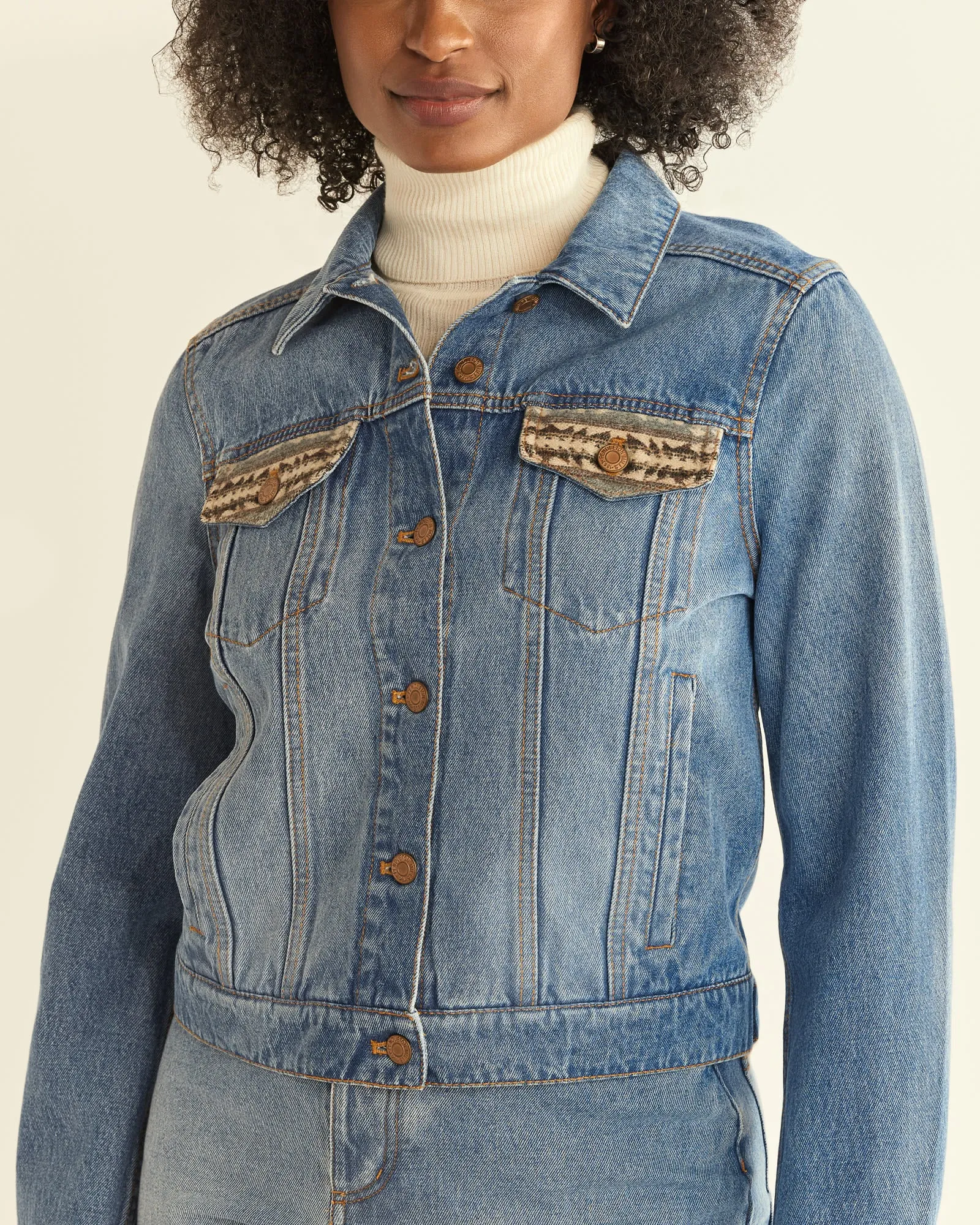 Pendleton Women's Denim and Wool Jean Jacket