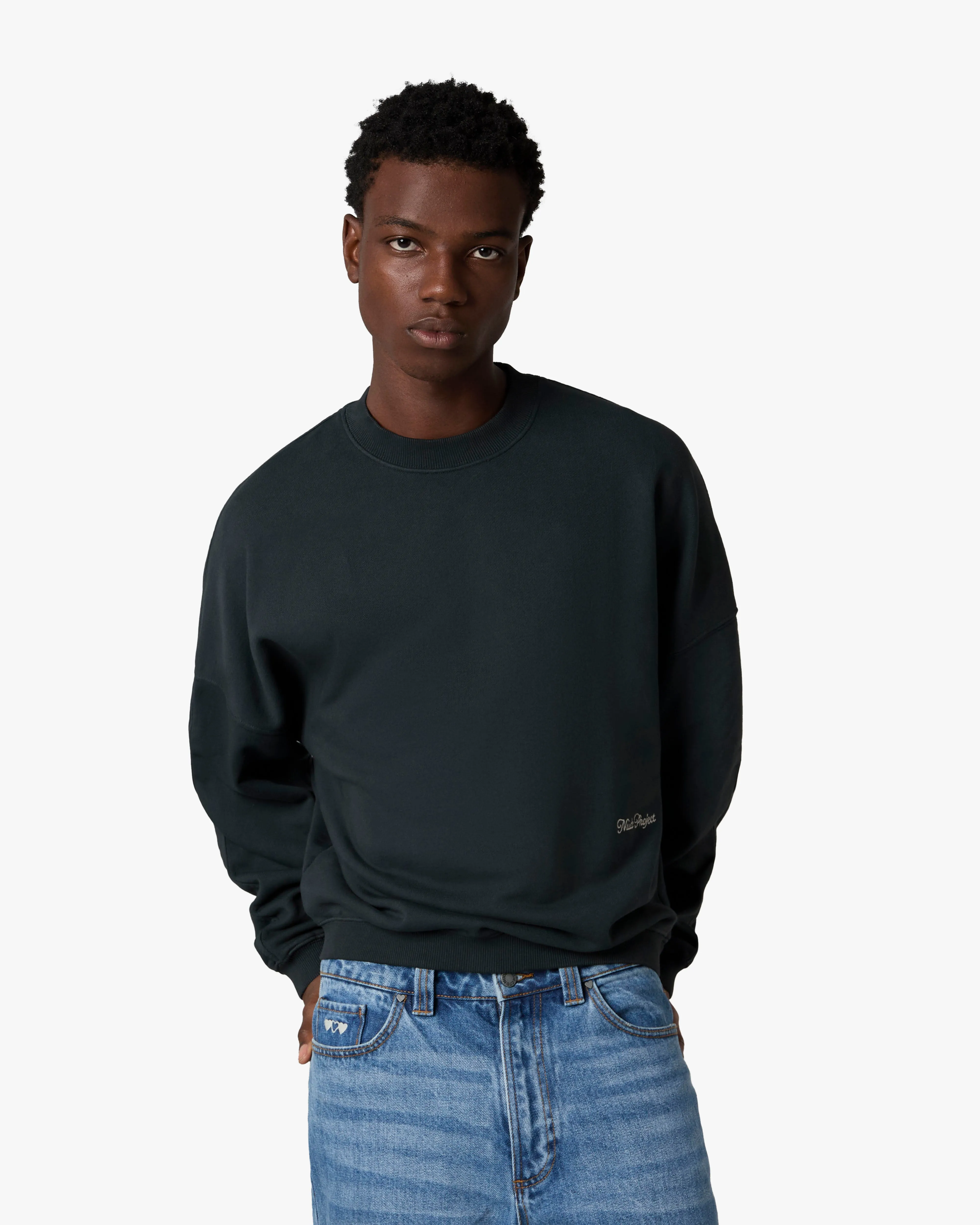 PERFECT BOXY CREWNECK ASH