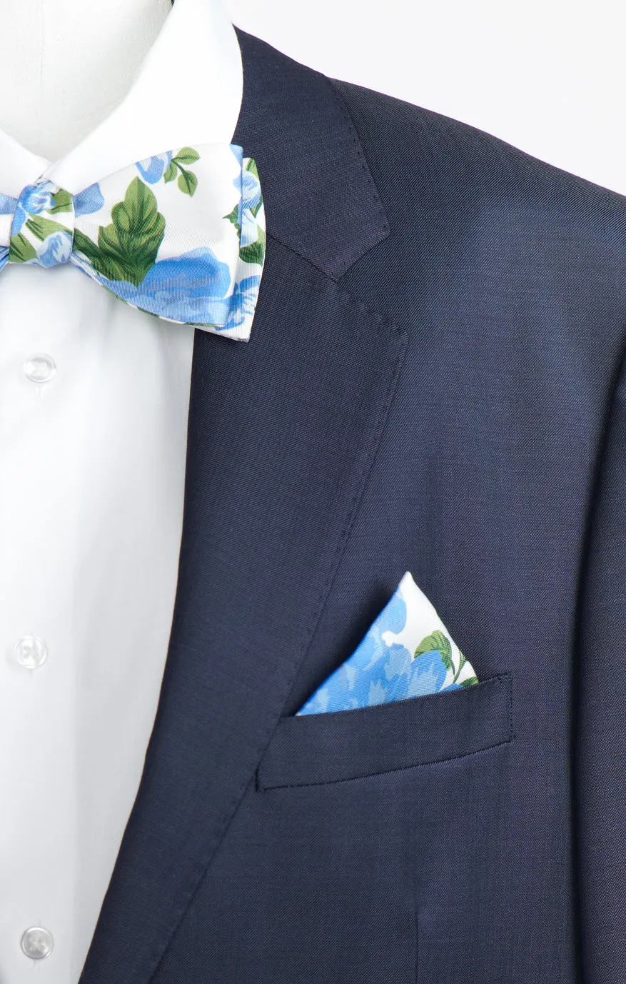 Sam Pocket Square ~ Cottage Floral Blue