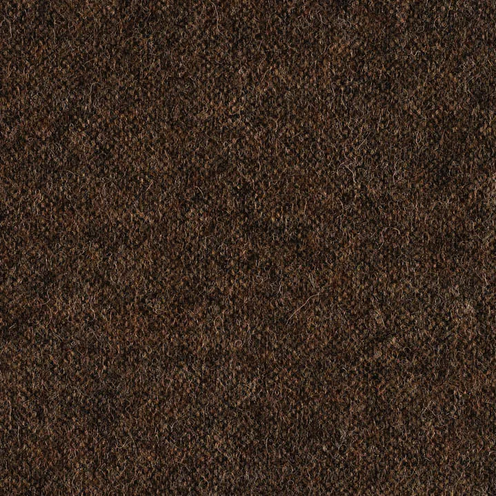 Shetland Tan Brown Plain Weave Tweed