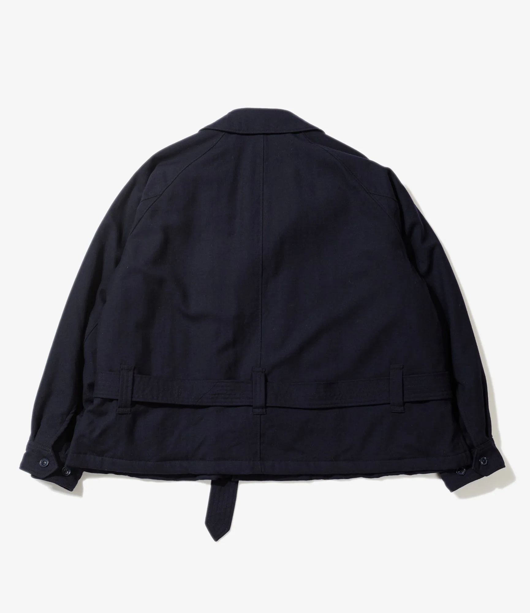 Short Trench Jacket – Dark Navy Wool Uniform Serge