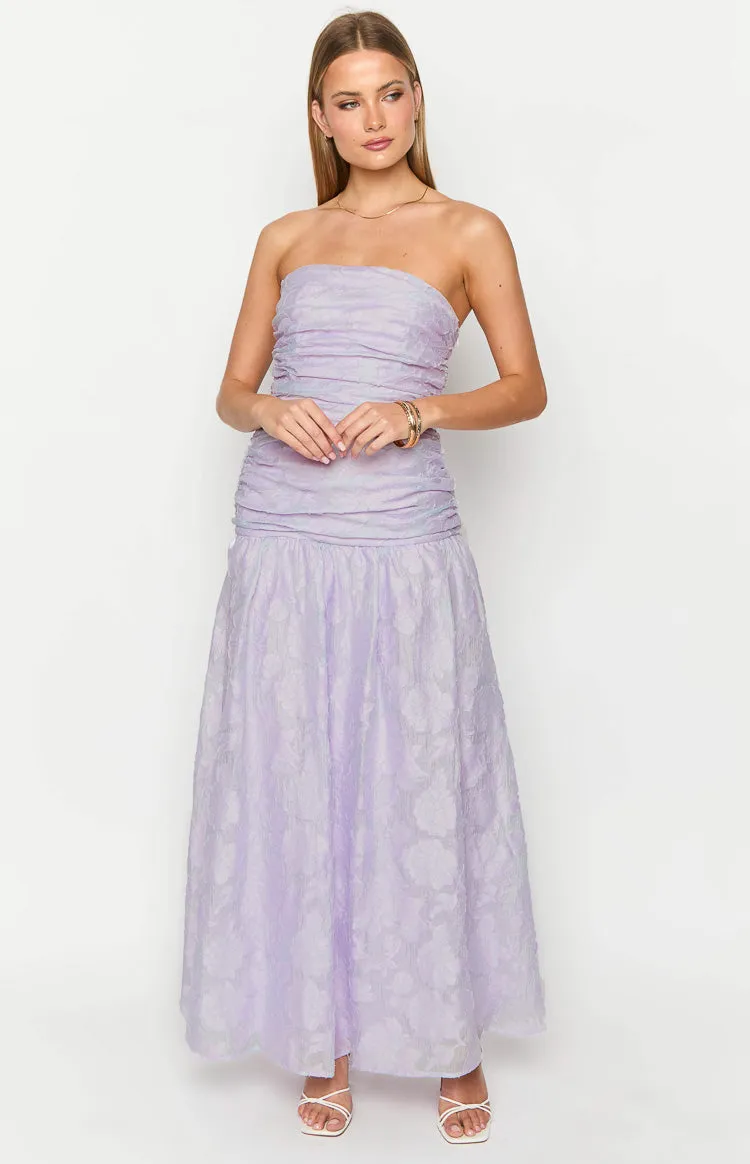 Sinclair Lilac Strapless Maxi Dress