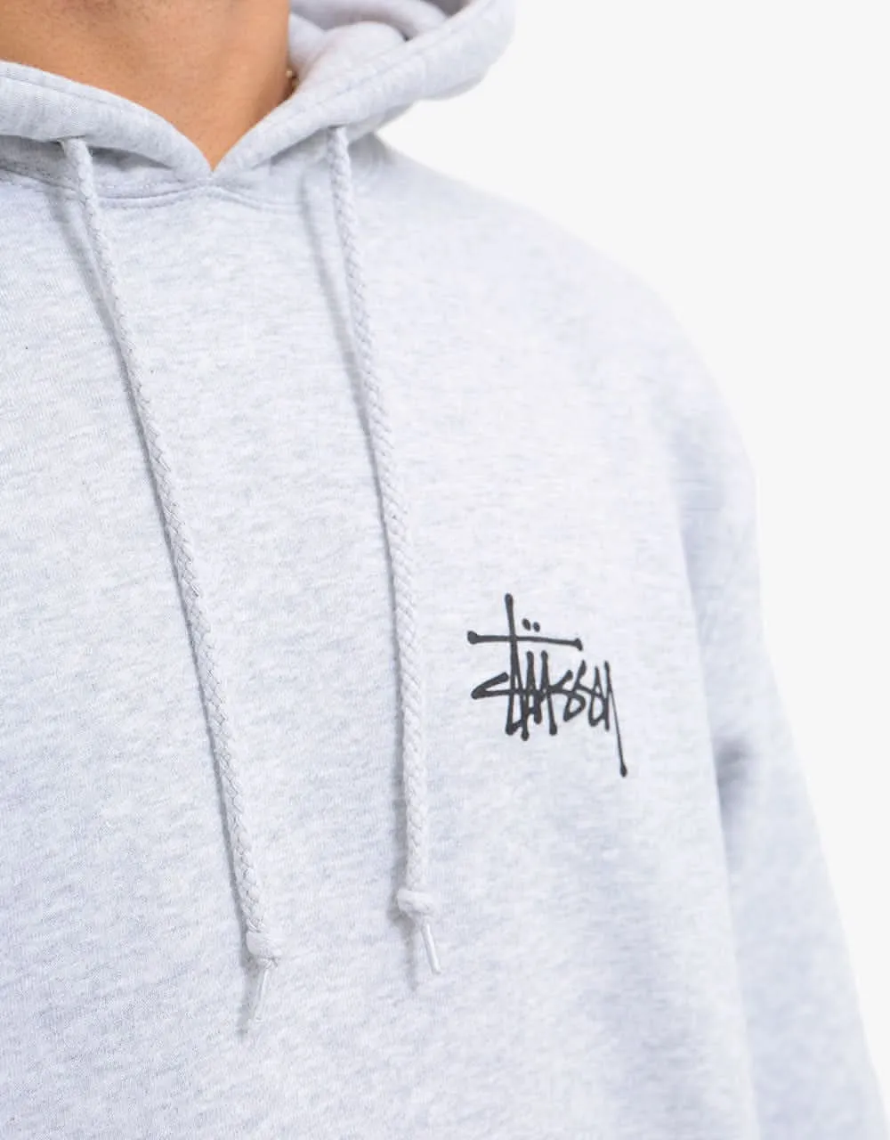 Stüssy Basic Stüssy Pullover Hoodie - Ash Heather