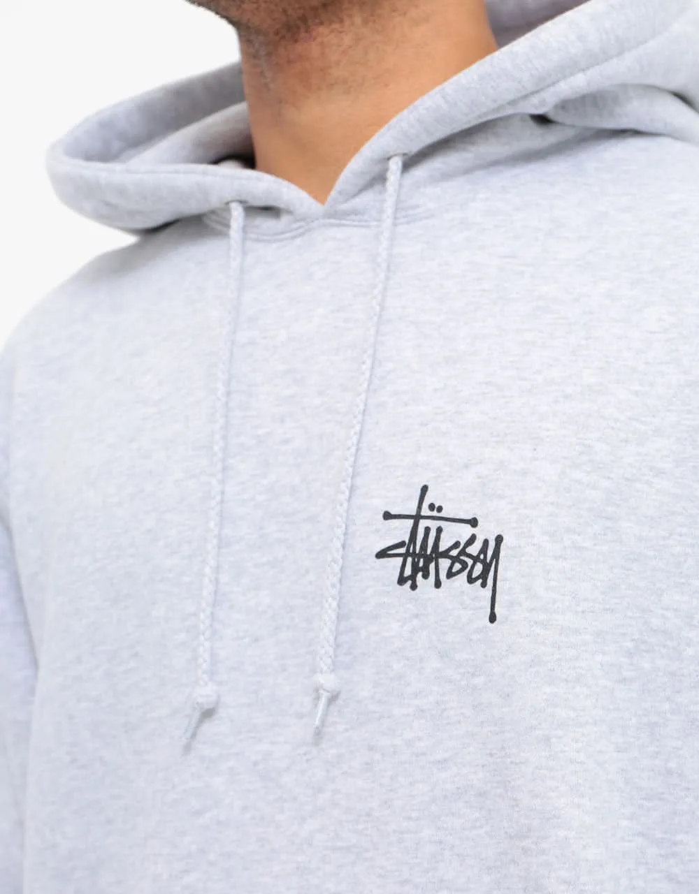 Stüssy Basic Stüssy Pullover Hoodie - Ash Heather