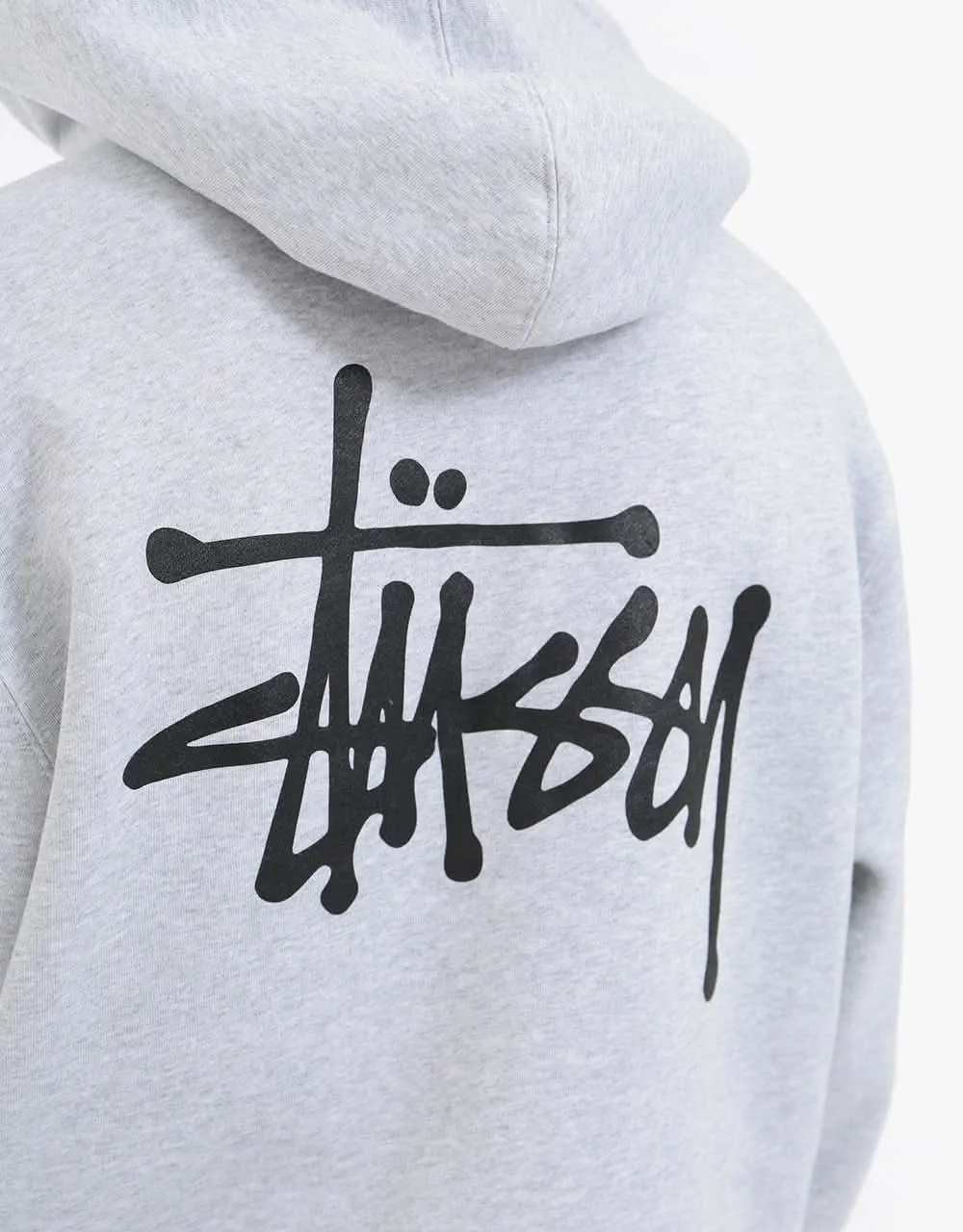 Stüssy Basic Stüssy Pullover Hoodie - Ash Heather