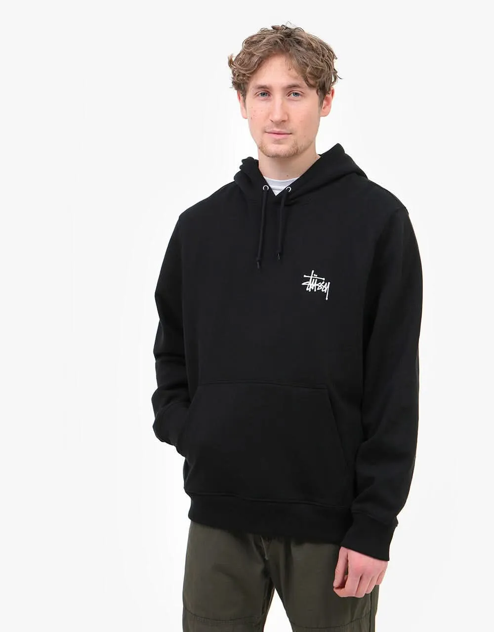 Stüssy Basic Stüssy Pullover Hoodie - Black