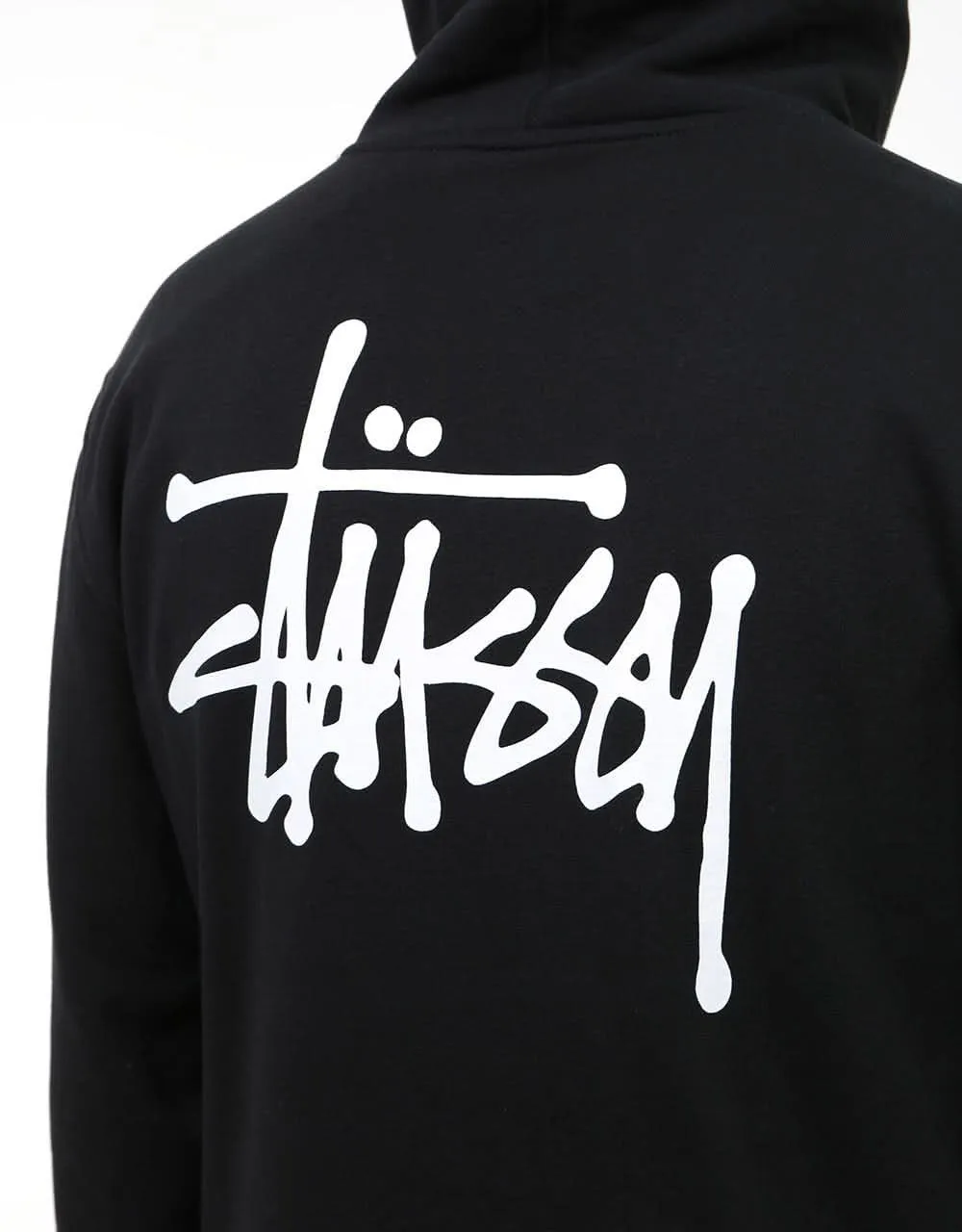 Stüssy Basic Stüssy Pullover Hoodie - Black