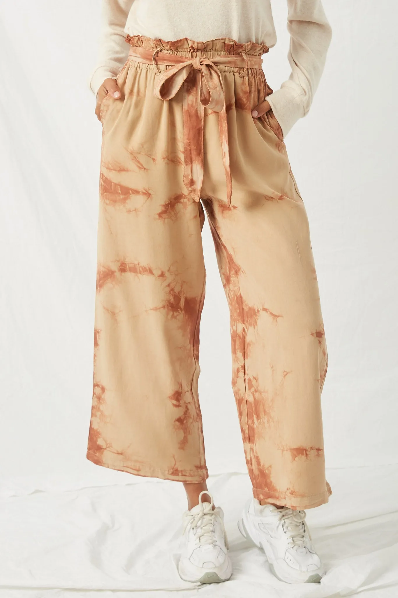 Tie Dye Paper Bag Trousers