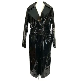 Tom Ford £6000 Black Patent Leather Trench Coat XS