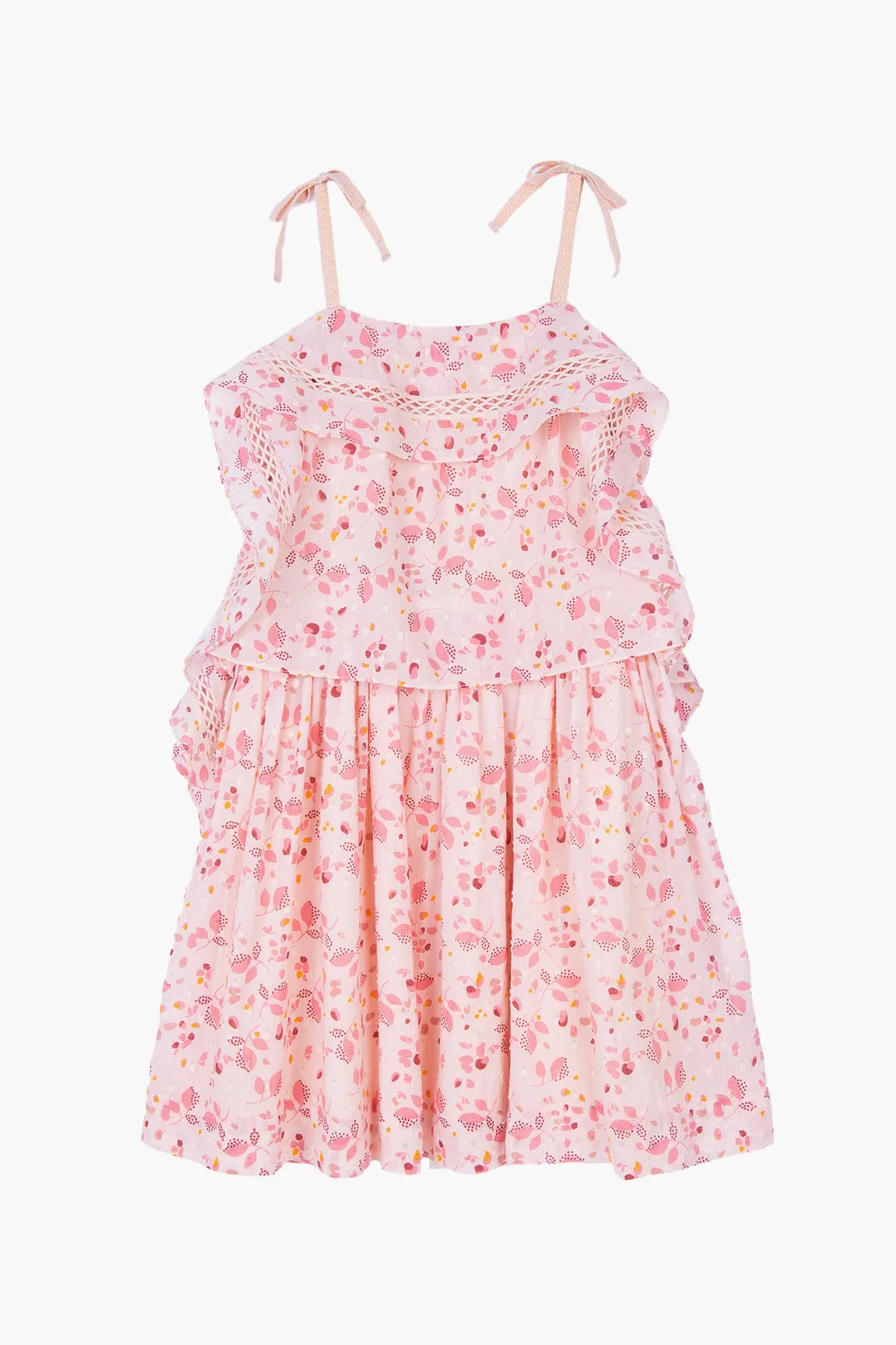 Velveteen Lois Girls Dress - Pink Floral (Size 10 left)